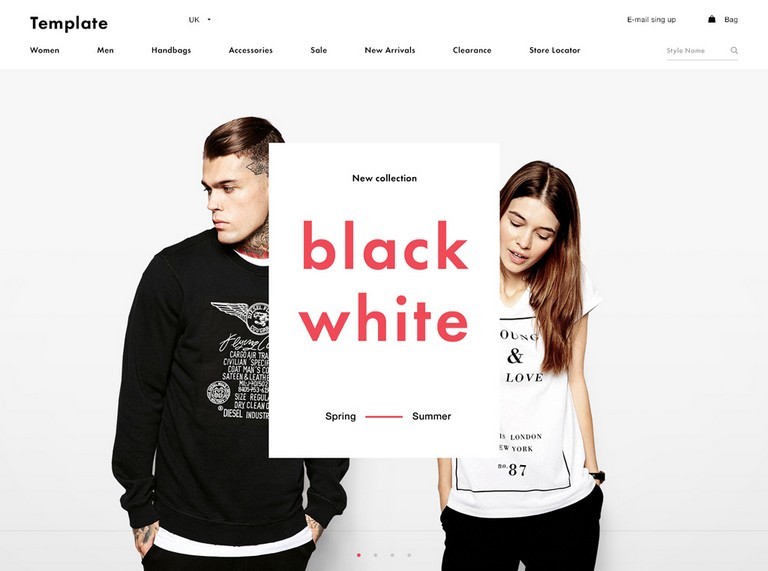 Shop Template free PSD